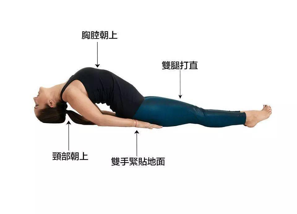 4犁式plow pose步骤1:仰卧,双手放在身体两侧,掌心朝下.