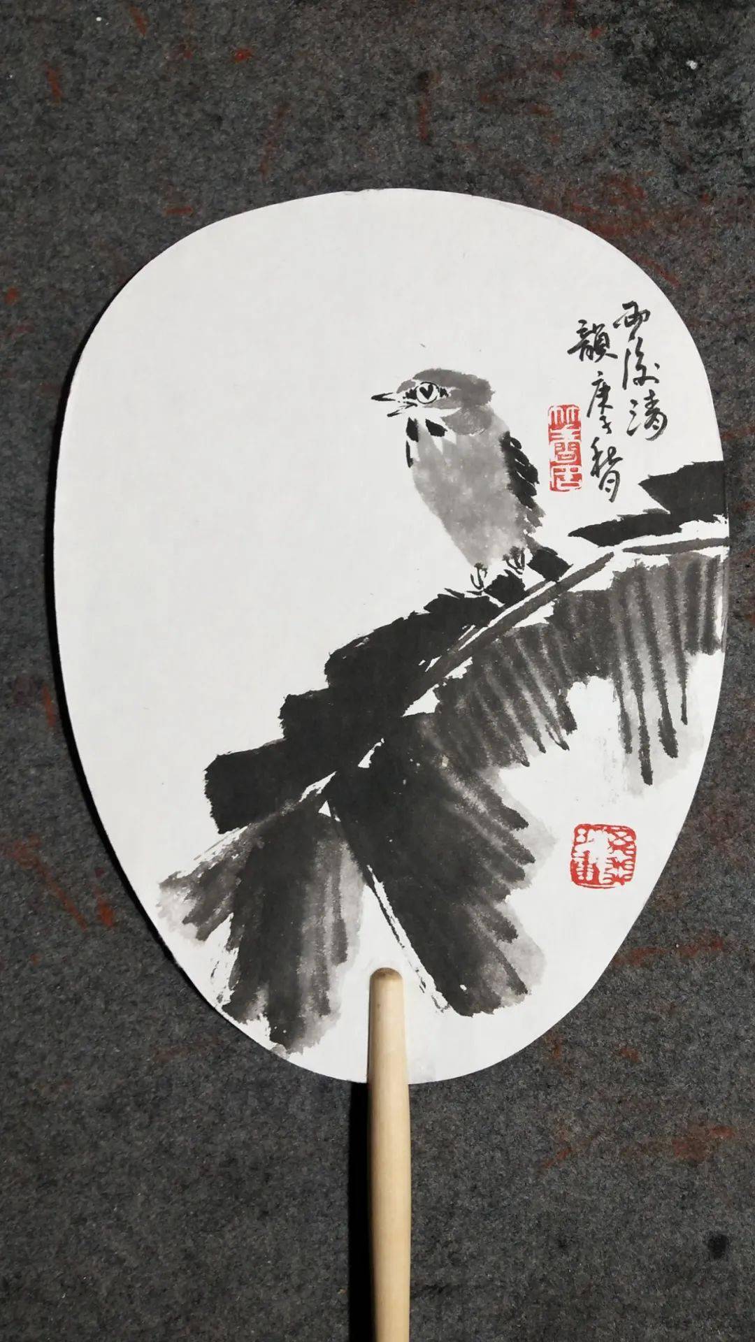 其飞画竹以古人为师,常年临摹不辍,打下扎实基础