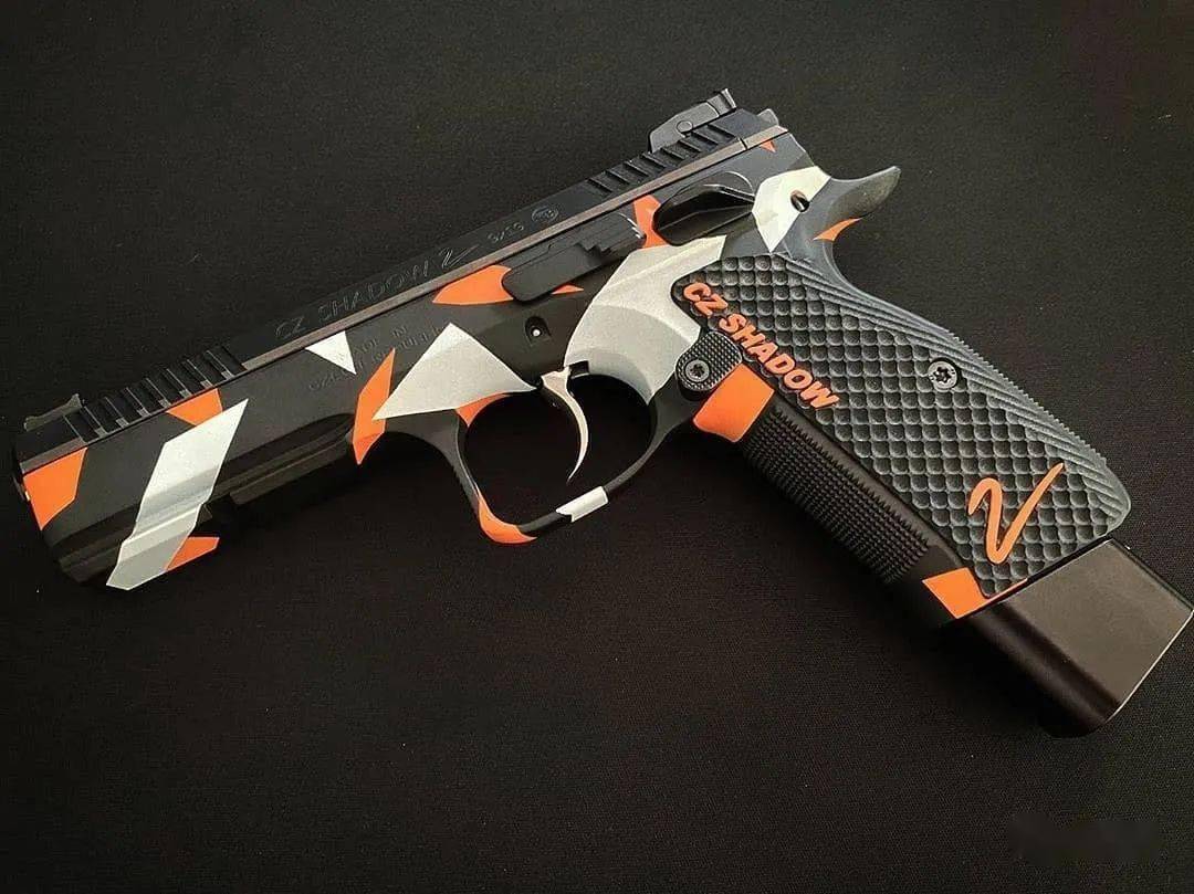 紧致贴合防滑减震手枪定制款握把片美图欣赏