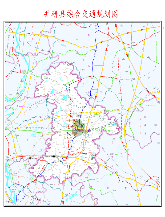 井研县乡镇分布地图图片