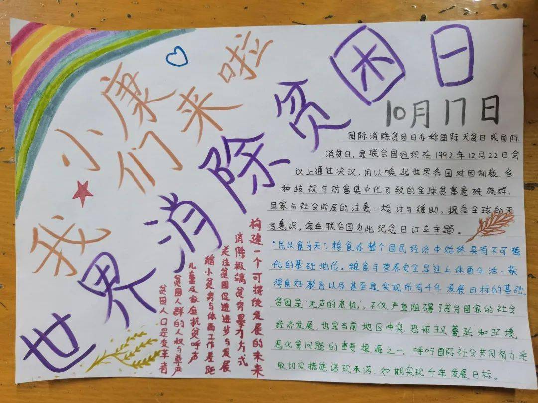 国际消除贫困日手抄报大赛投票