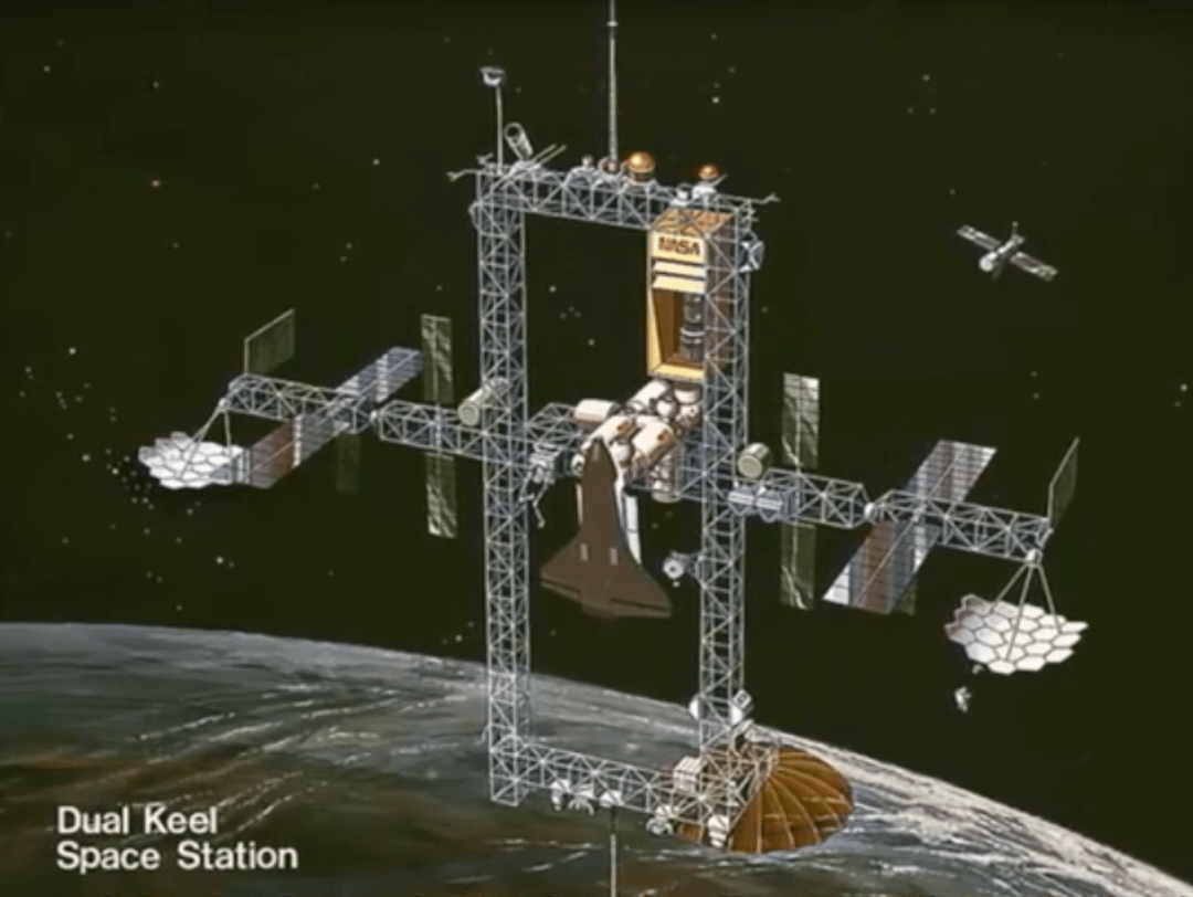 国际空间站前身是美国航天局的自由号空间站(1984年提出),是八十年代