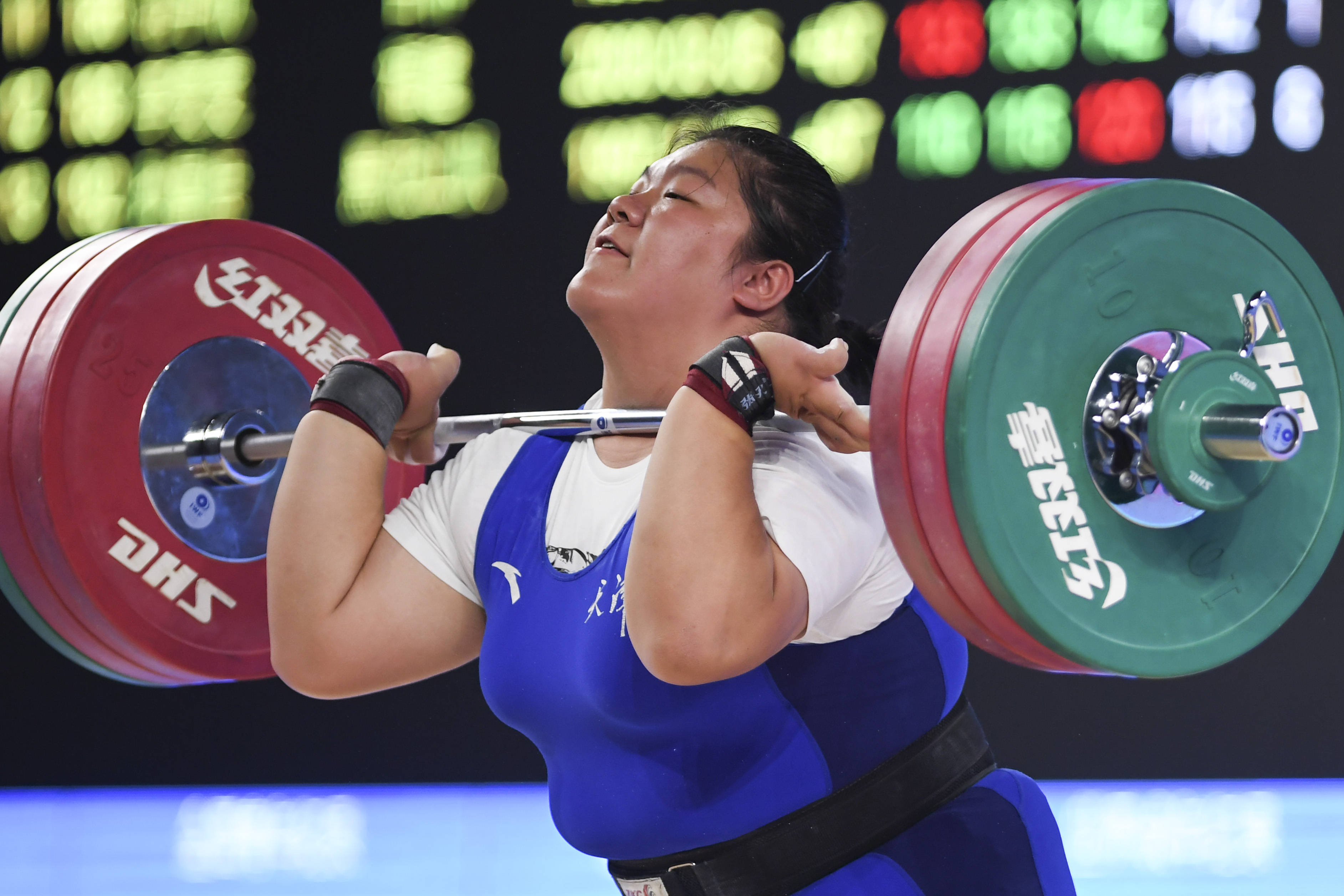 举重——全国女子举重锦标赛:87以上公斤级A组赛况_挺举