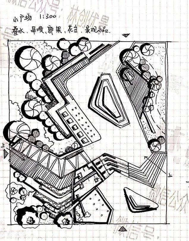 每日一画跟着林创画节点day480广场