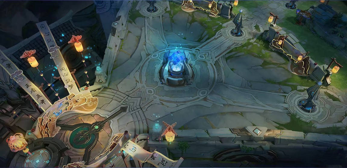 王者荣耀夜景地图即将上线,野区布满萤火虫,俯视图美到爆炸_峡谷