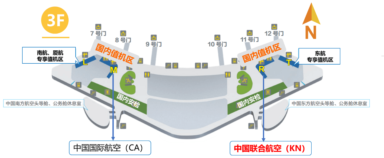 大兴机场三层分布图图片