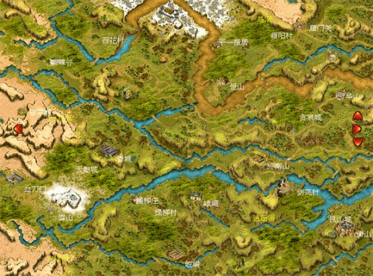 除了游戏性上对武侠世界的高度还原,《金庸群侠传online》在地图,场景