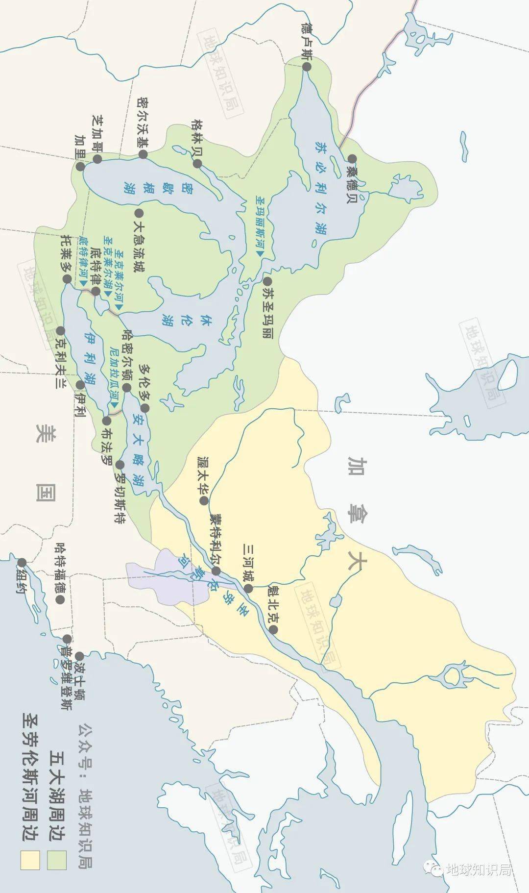 苏必利尔湖地图图片