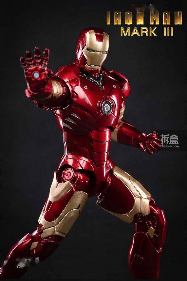 中动玩具漫威10周年纪念版钢铁侠mk3可动人偶可发光