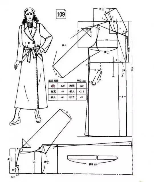 18款冬季大衣结构纸样裁剪图!