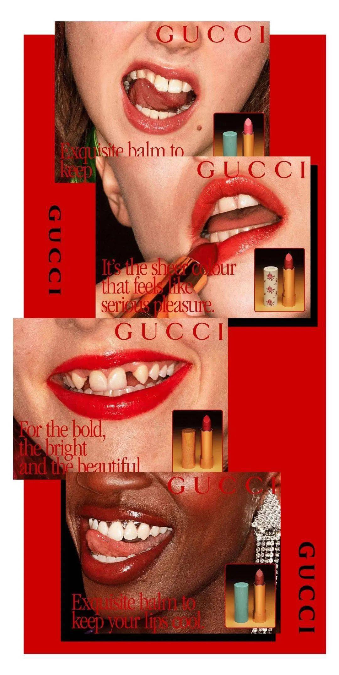 你敢相信,这是gucci的口红宣传广告?