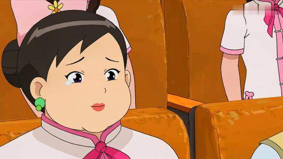 甜心格格肥郡主看着舞台眼角变得湿润结果却露出笑容