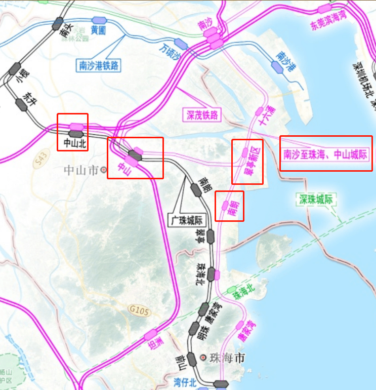 首曝光不走三鄉站廣中珠澳高鐵擬走中山站坦洲站