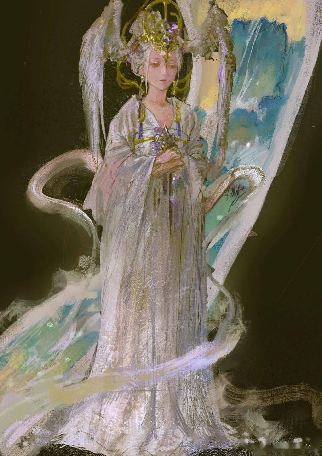 画风独特辨识度高色感和意境都是一绝国人画师群青打火机