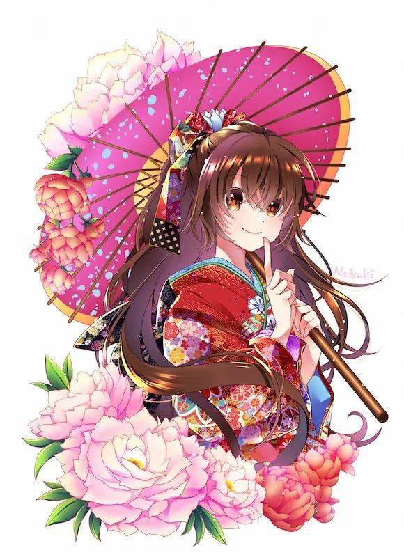 【美图分享】和风の油纸伞_和服