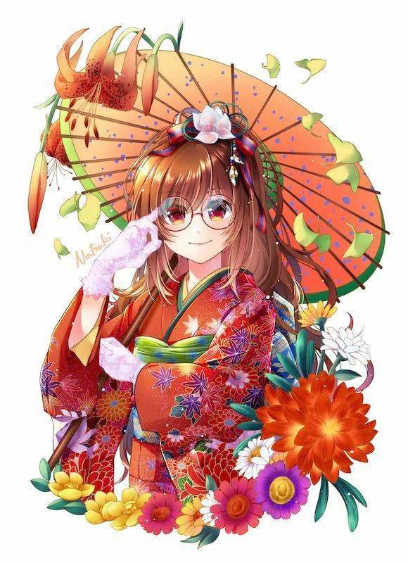 【美图分享】和风の油纸伞_和服