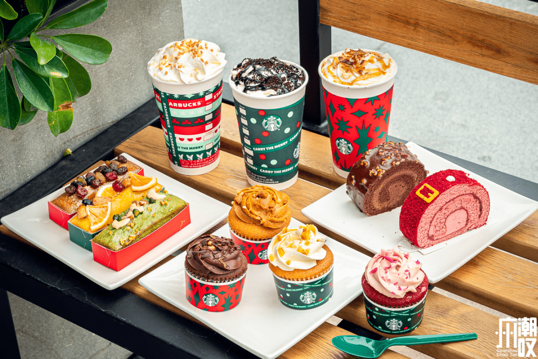 星巴克圣诞季限定,红杯 太妃榛果拿铁回归!_蛋糕