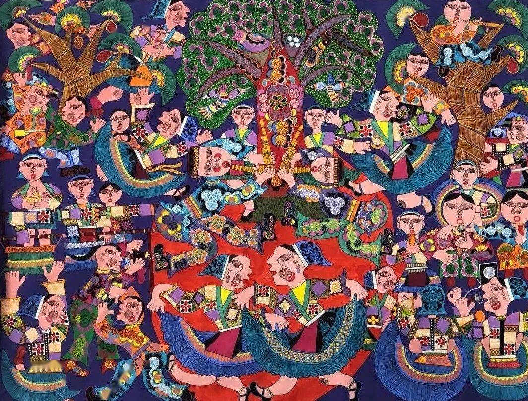 展览预告生命礼赞的乐天派贵州平坡苗族绘画