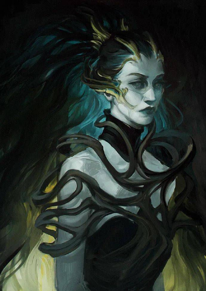 神秘鬼魅的人物俄罗斯插画师exellero