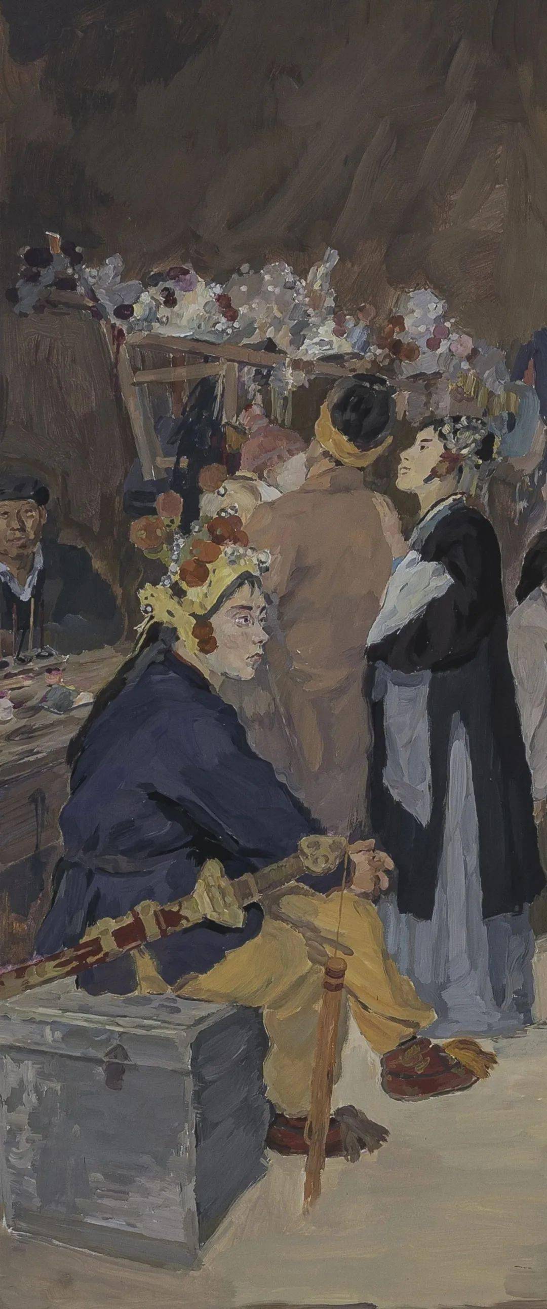 160x180cm 布面油画《戏剧人生· 一家人》50x60cm 布面油画俞小飞与