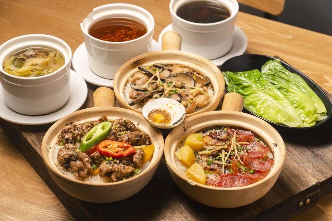 天河岗顶站b口￥158秒44元广味煲仔饭单人套餐原盅炖汤搭配老广煲仔饭