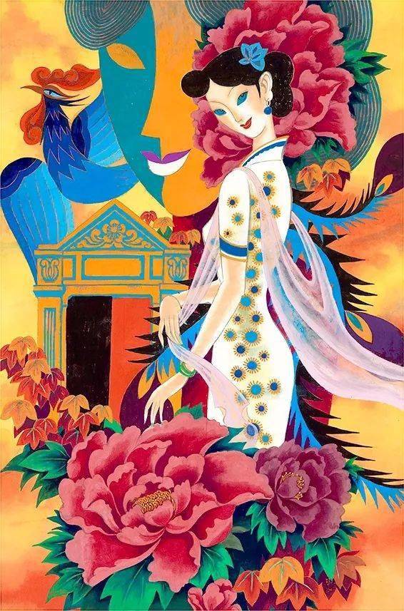 海派艺术李守白画笔下的四季美人