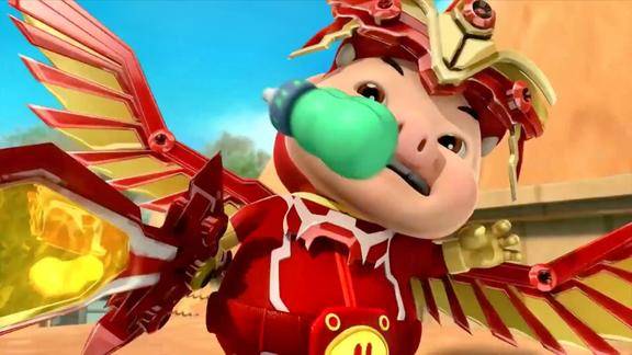 猪猪侠:猪猪侠穿上希望铠甲,没想到婴儿车更厉害,还能变成人型