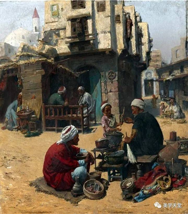 阿拉伯风情油画难得一见