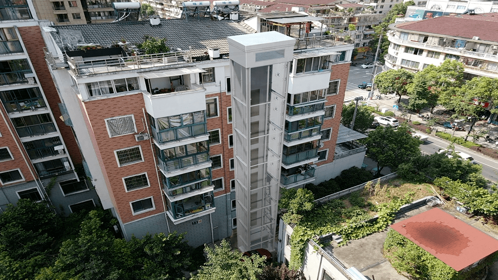 10万元补贴用时4个月青田这个小区的幸福电梯即将完工