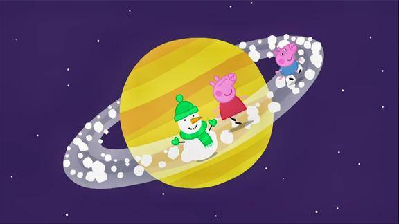 小猪佩奇佩奇半夜看星星还跑到爷爷家用他的超大望远镜