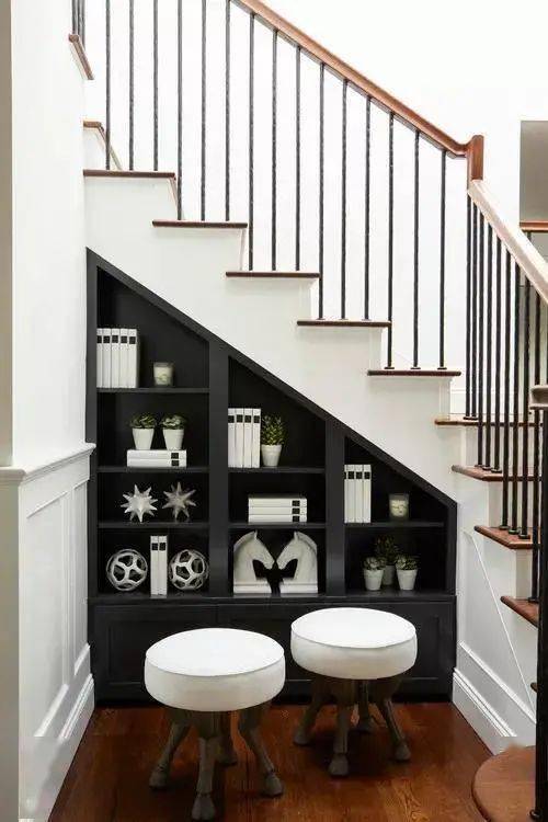 楼梯下的三角地带物尽其用竟别有一番天地