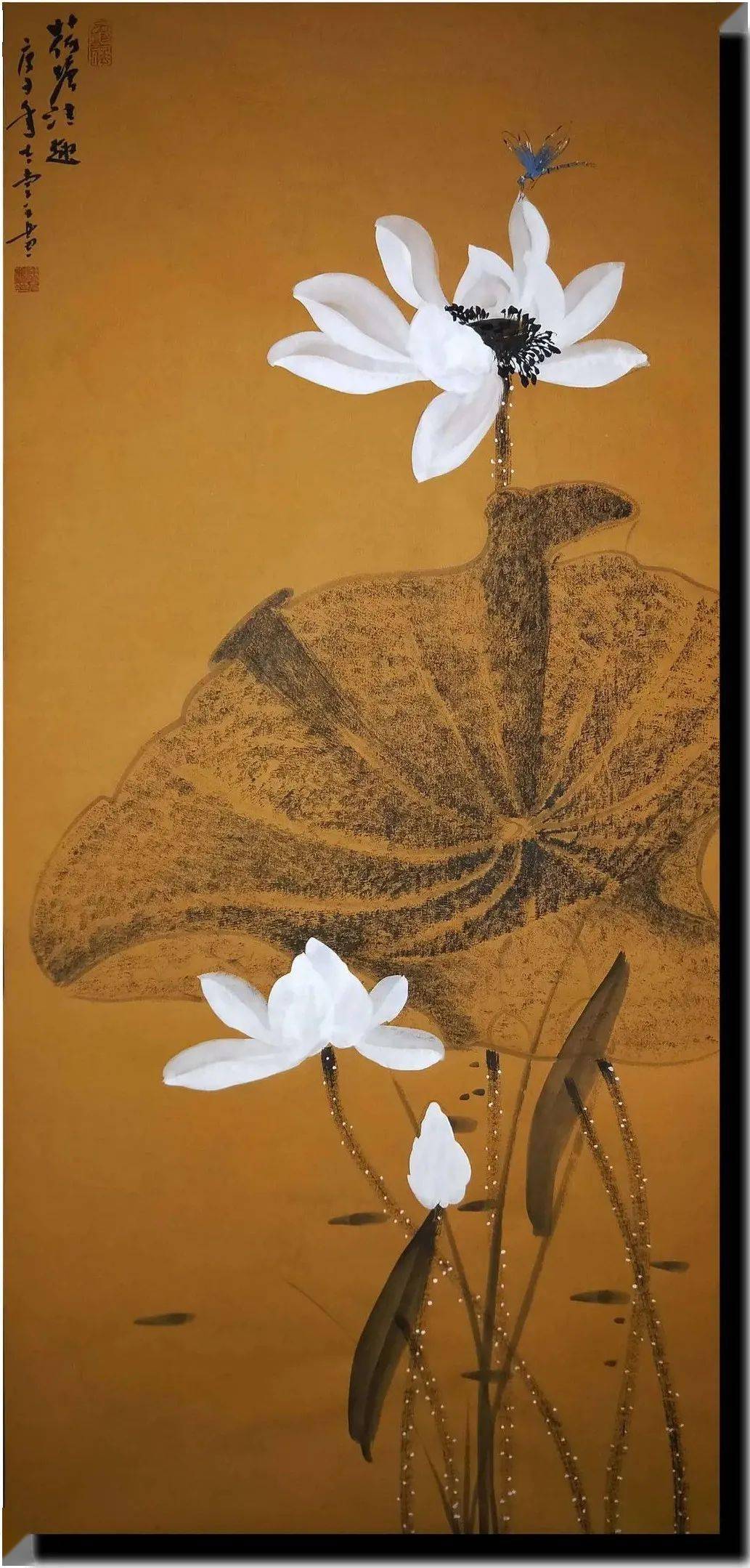 他笔下的花鸟典雅宁静,显现着古雅与禅意