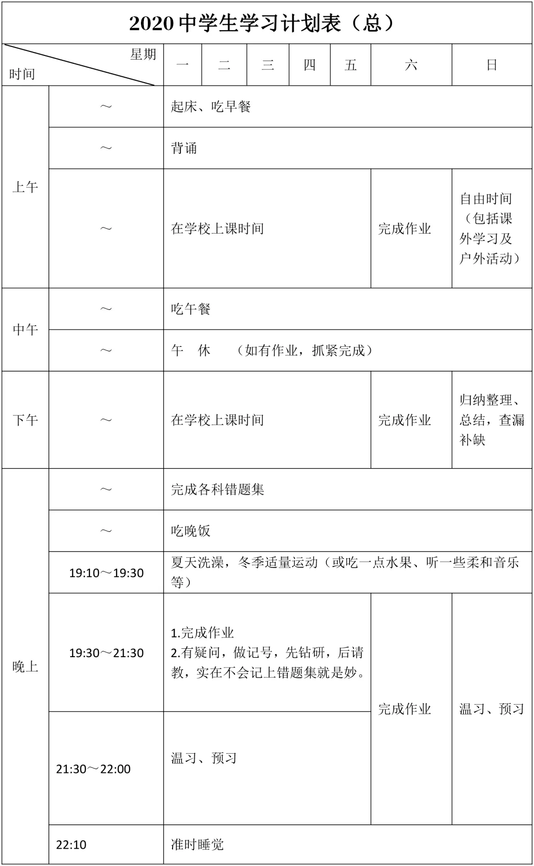 不说更精细更"苛刻,但制定适合自己,科学的学习计划表并按照内容执行