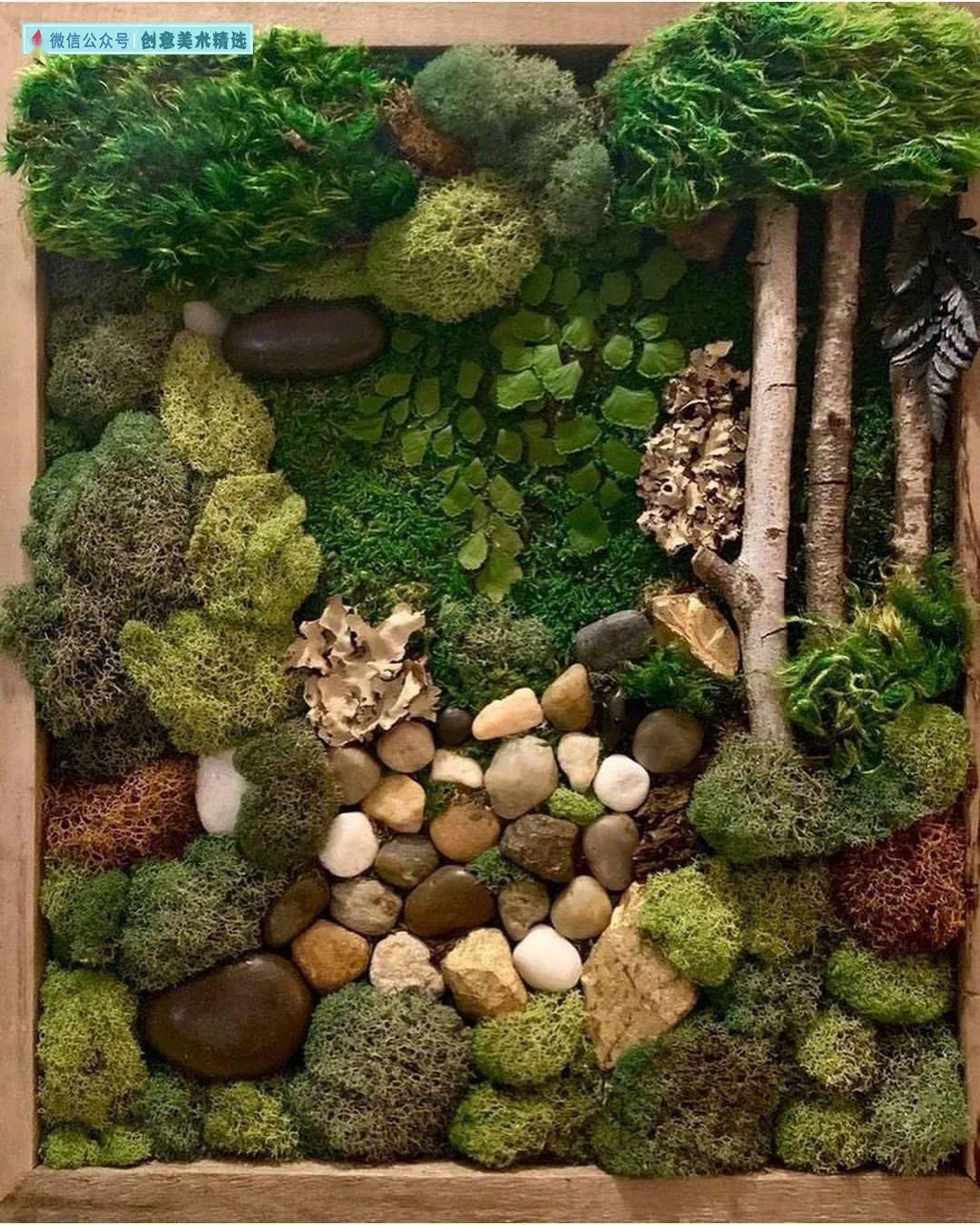 走近自然植物拼贴装置艺术感受原生态设计美学