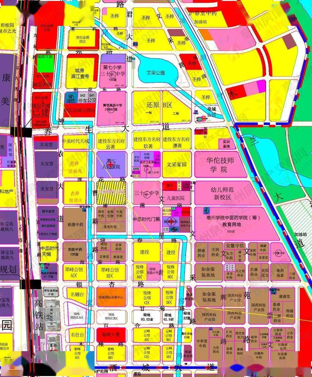 亳州华佗镇开发规划图图片