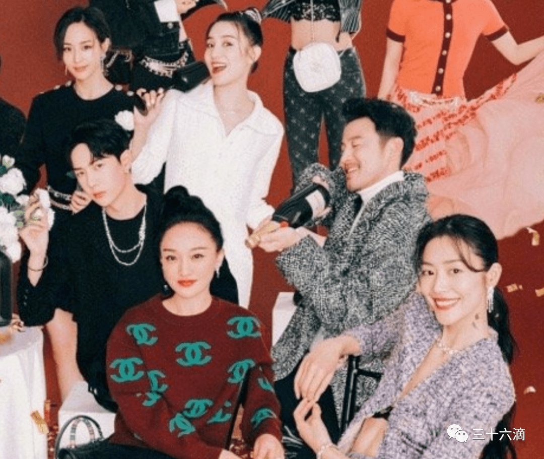 明星大合照很现实王一博稳居c位刘诗诗站边上宋茜直接坐地