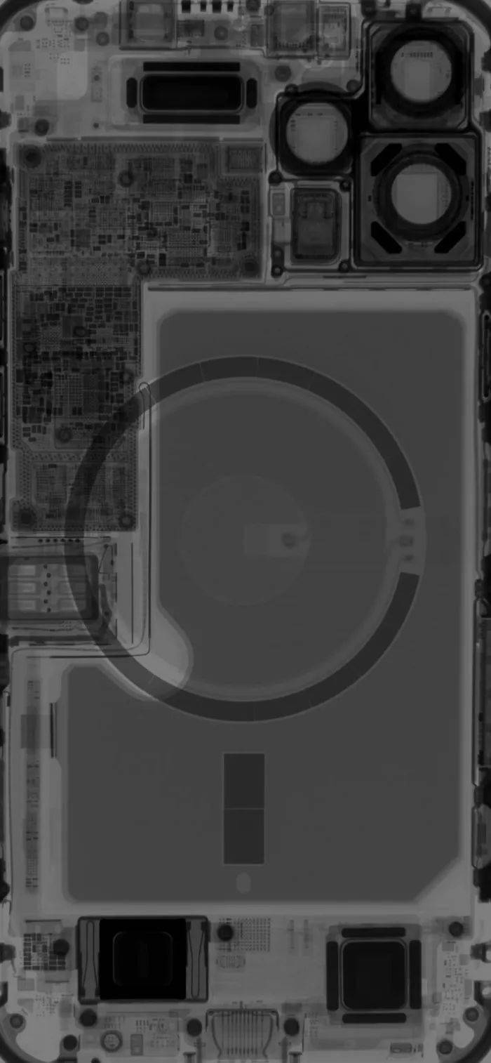 ifixit发布iphone 12 mini/pro max x透视壁纸_射线