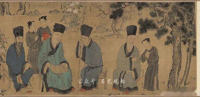 明朝佚名画家 人物长卷《耆英胜会图》,栩栩如生_手机搜狐网
