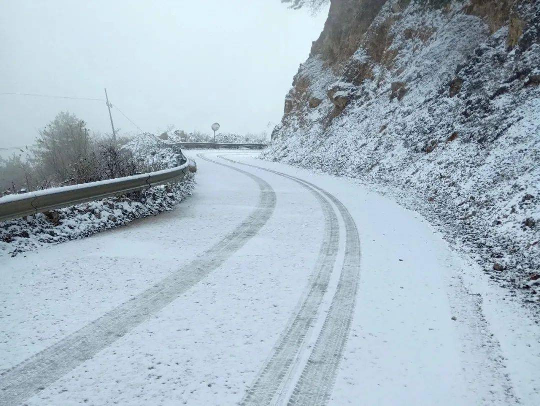 沿路的雪景图片