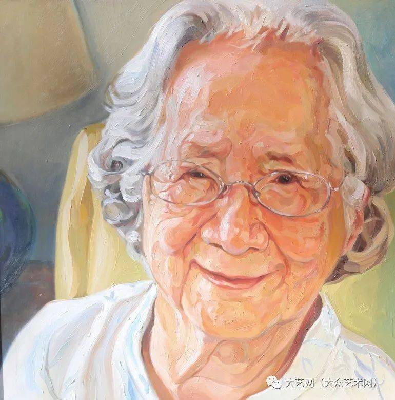 大众艺术网最近系列90至100岁老人的肖像美国现代肖像女画家珍妮