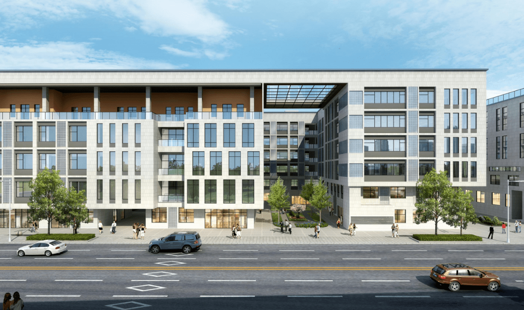 工地目前长这样效果图学校整体占地面积27579平方米,建筑面积约23000