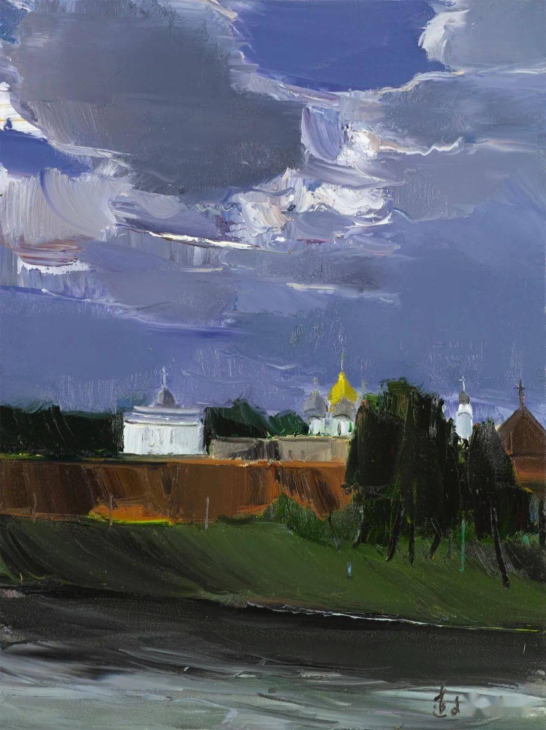 写生啦段远文小幅油画写生作品