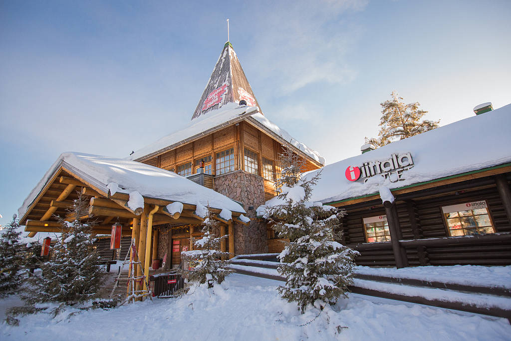 芬兰雪景小镇图片