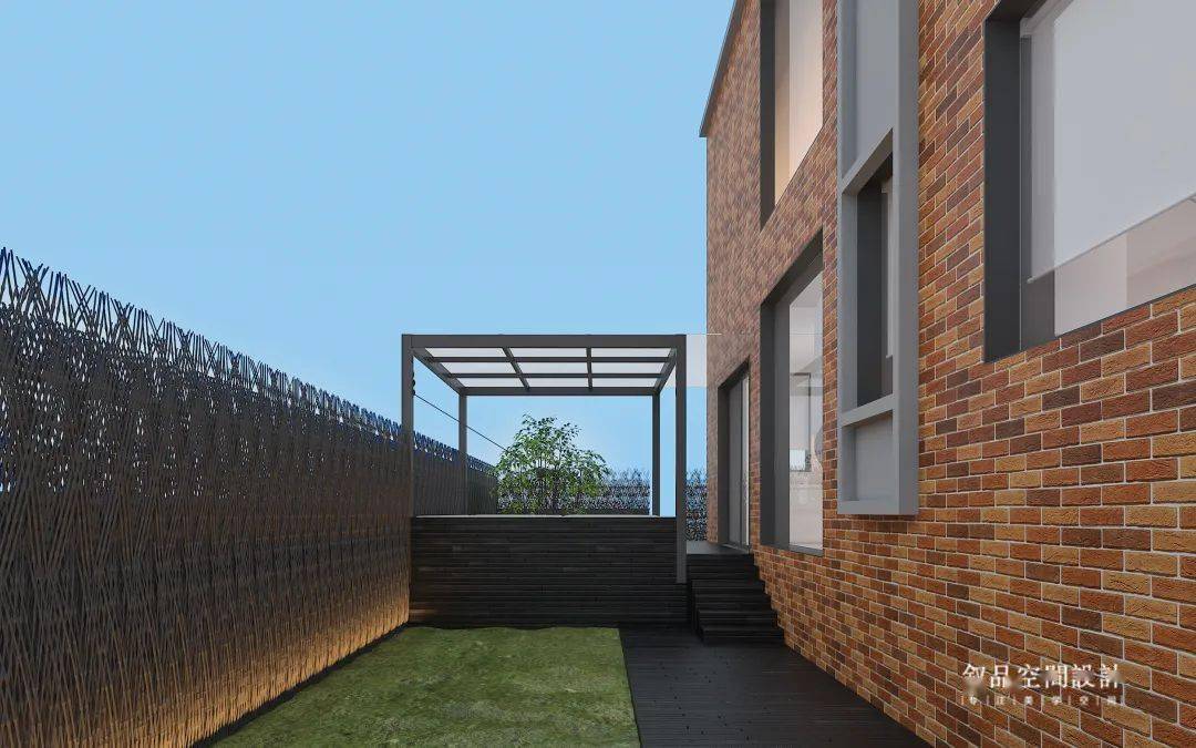 庭 院项目地点:新疆 乌鲁木齐项目面积:500㎡主要材料:藤席,黑色钢板