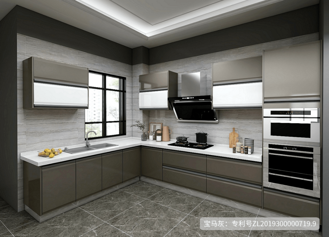 澳都橱柜宝马灰专利设计独家定制德国工艺品质让厨房生活更美好