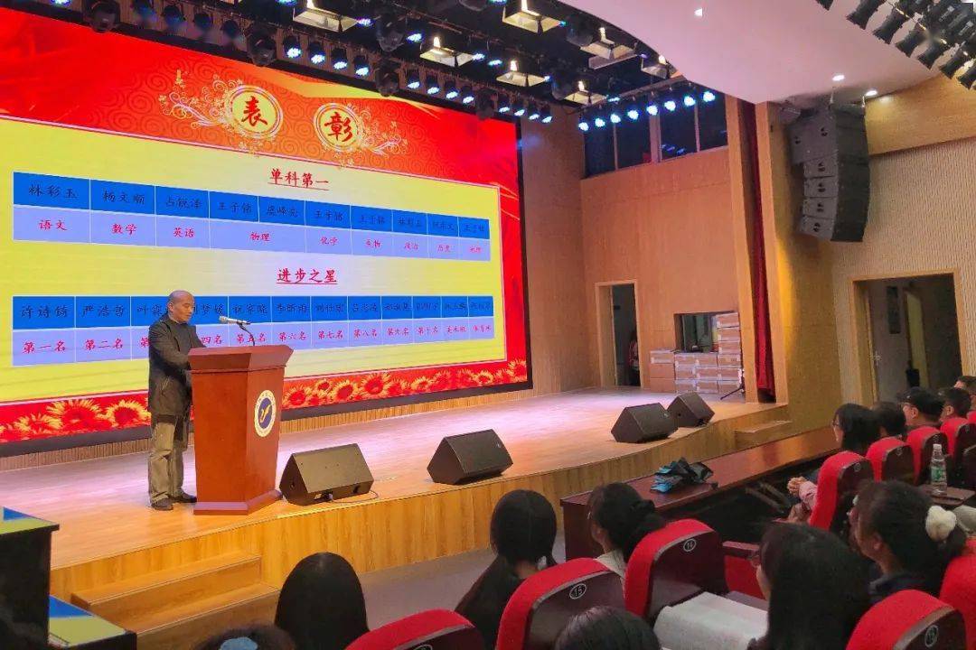 百舸争流志高远硕果盈枝耀水南上饶市第二中学高一年级举行期中总结