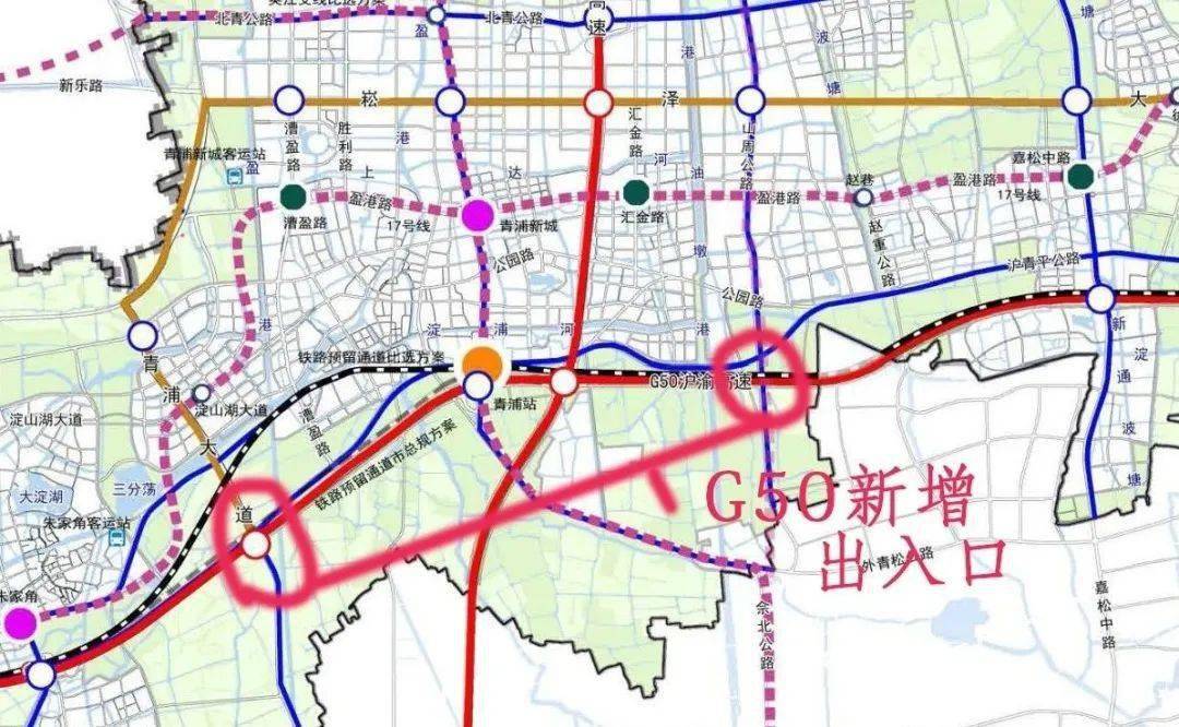 青浦交通最全规划来了铁路g50轨交交通枢纽
