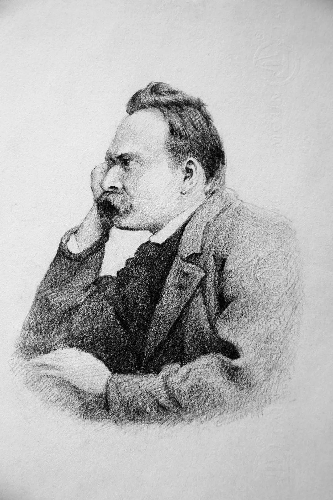 尼采素描40cm×30cm2018工农兵素描40cm×30cm2018老妇人素描40cm