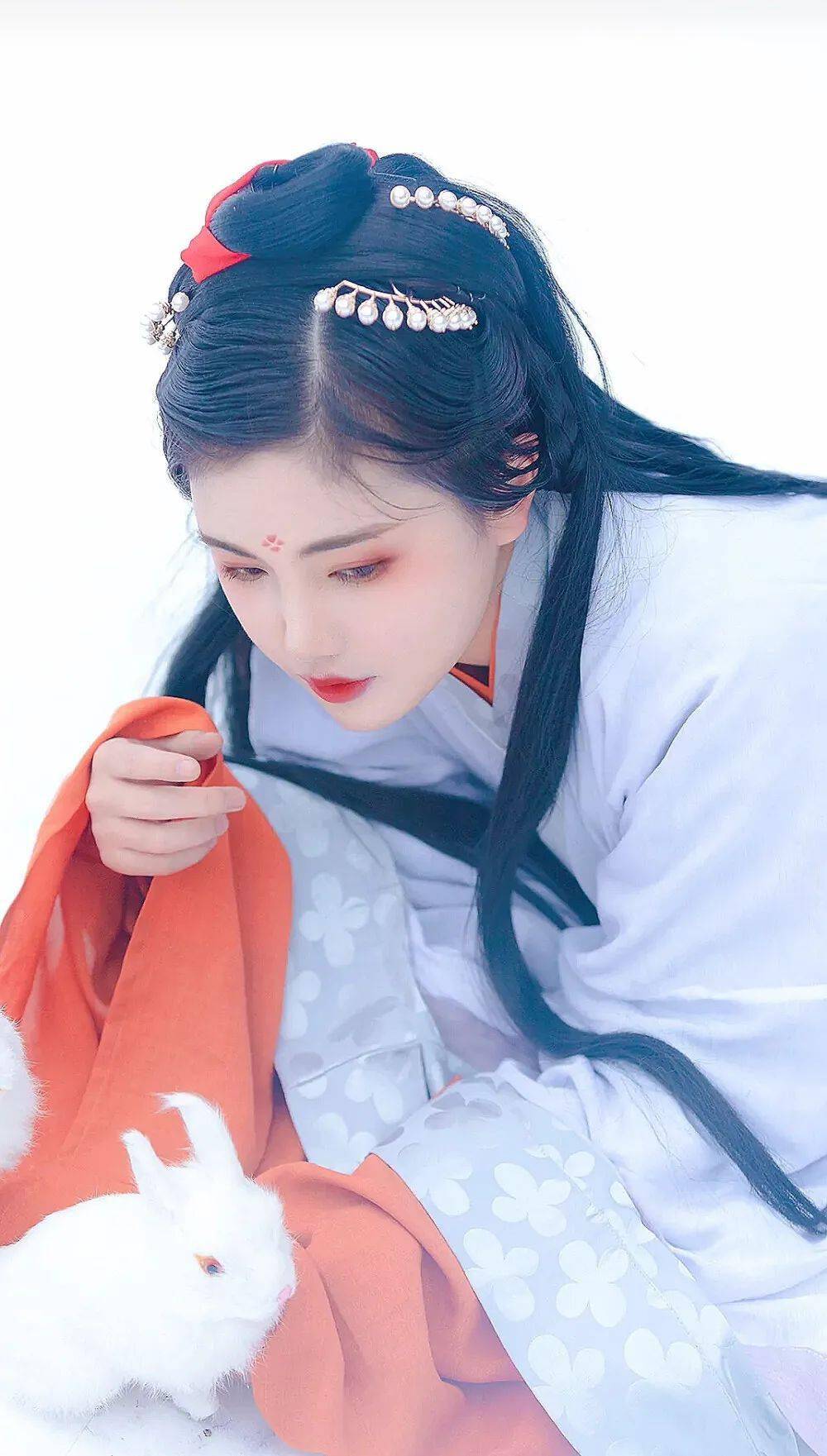 雪中汉服壁纸 | 昔去雪如花,今来花似雪_古风