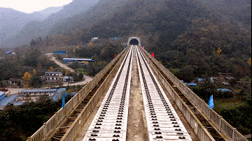 跨越千重山 筑就幸福路⑤成兰铁路雎水河双线大桥:绵阳境内最高铁路桥